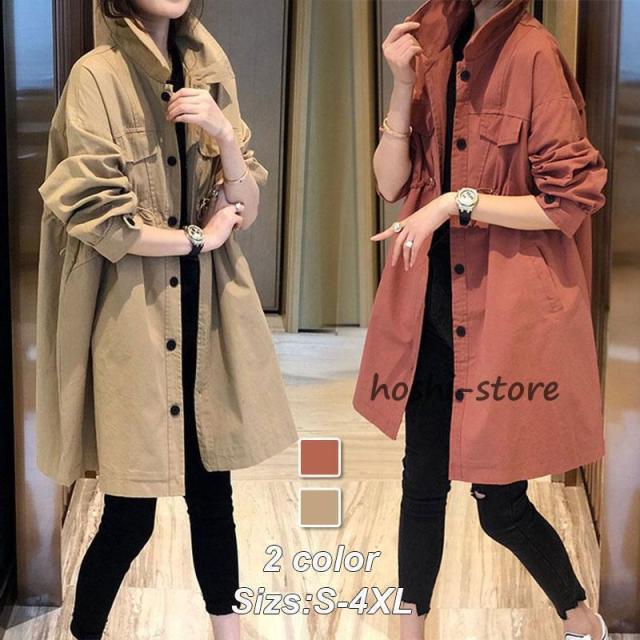 【爆買】スプリングコート レディース ジャケット トレンチコート 春コート ゆったり アウター 春秋服 カジュアルオシャレ大きいサイズ tokyoplenza