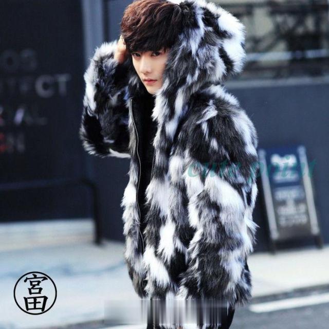 秋冬 メンズ ファーコート 毛皮コート 防寒防風 ショート丈 ファージャケット　フェイクファー メンズコート 通勤　メンズアウター　ジャケット　暖かい