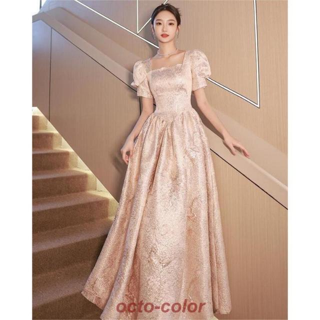 イブニングドレス サテン ドレス ロングドレス 発表会ドレス 高級感 コンサート パーティードレス 旅行撮影 二次会ドレス 演奏会ドレス 同窓会 謝恩