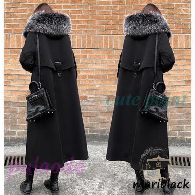 ダウンコート レディース ロング丈 ファー ロングダウンコート ダウン 冬 暖かい 防寒服 着痩せ