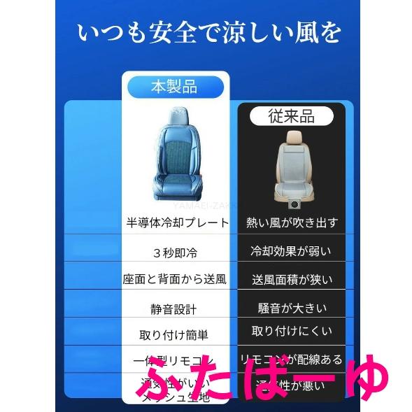 車用シートクーラー クールシート 12v カーシートカバー 通気性優れ 3段階調節 マッサージ機能(追加) エアーシート 送風 冷却プレート 16/24/36枚ファン_8