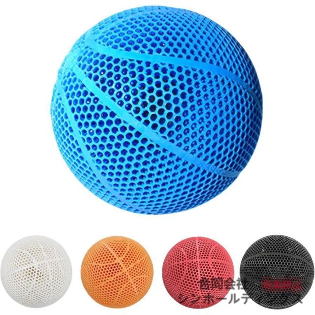 エアレスバスケットボール 7号 3Dプリント サイレントバスケットボール 軽量設計 高弾性 耐衝撃性 耐磨耗性強化 耐久性 屋内用 静音性能 練習 トレー