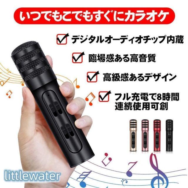 カラオケマイク 家庭用 練習用 高品質 一人 カラオケ 高音質 ノイズキャンセリング スマホ パソコンandroid iPhone対応_4