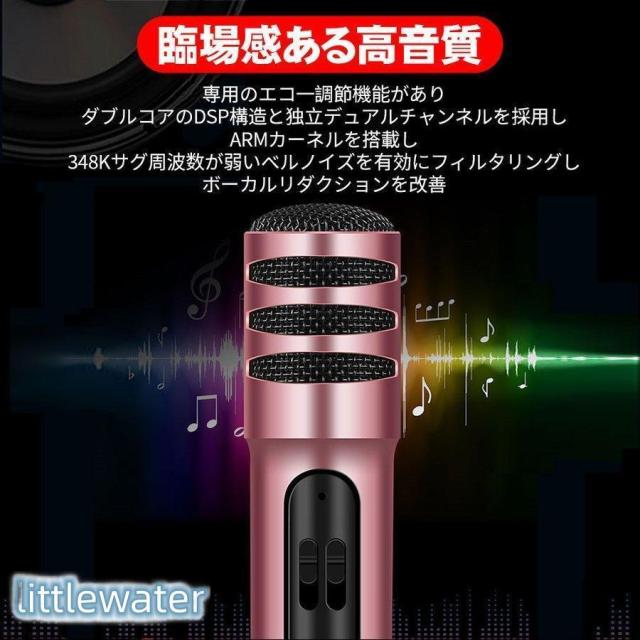 カラオケマイク 家庭用 練習用 高品質 一人 カラオケ 高音質 ノイズキャンセリング スマホ パソコンandroid iPhone対応_5