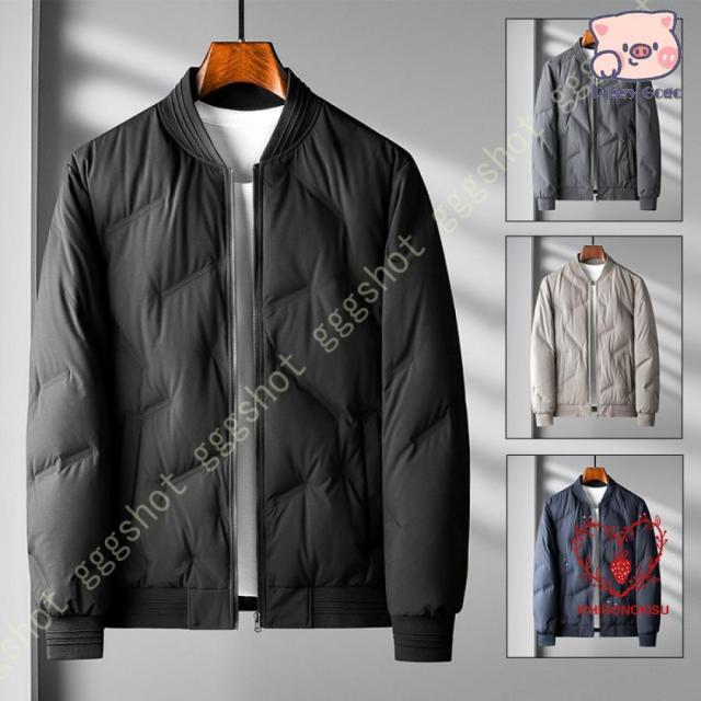 メンズ ショート コート 春秋冬 薄手 アウトドア ダウンジャケット ファッション 綿入れコート 長袖 無地 カジュアル 中綿コート 防寒 通勤 通学 超軽量