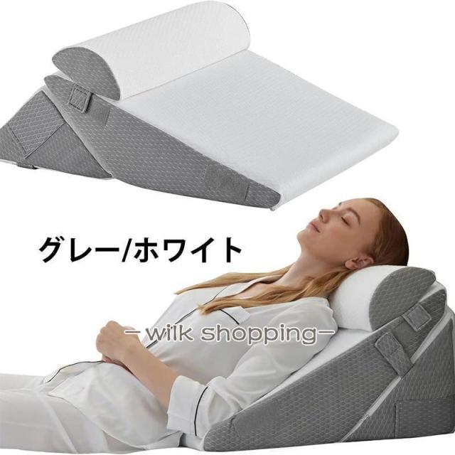 三角クッション 高反発 背もたれクッション 多機能クッション 介護 ベッド 三角枕 ソファー 腰枕 ベッド用 リラックスクッション 傾斜 テレビ 洗えるカバ_2