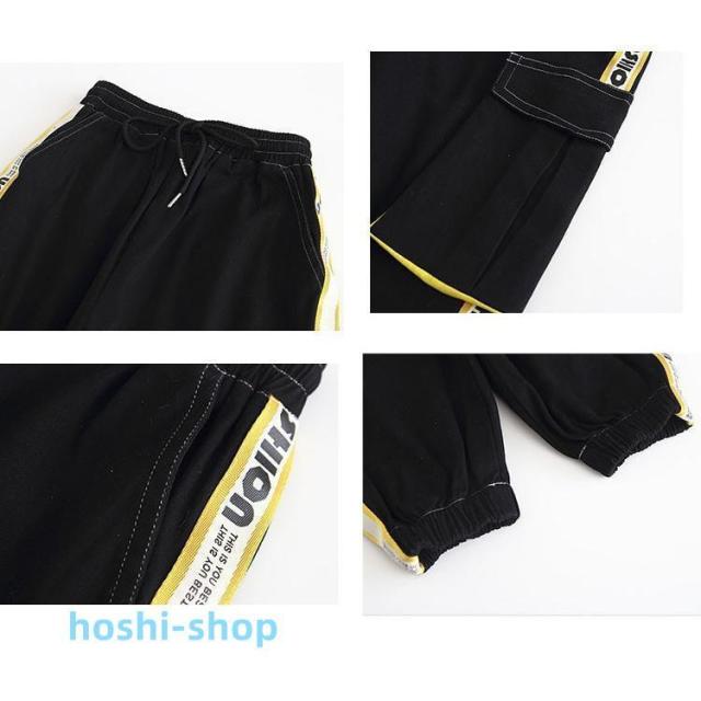 ヒップホップダンス衣装 ダンスパンツ キッズダンス衣装 ヒップホップ ロングパンツ ガールズ ダンス衣装 キッズ 韓国 派手 HIPHOPダンス衣装 体操服_8