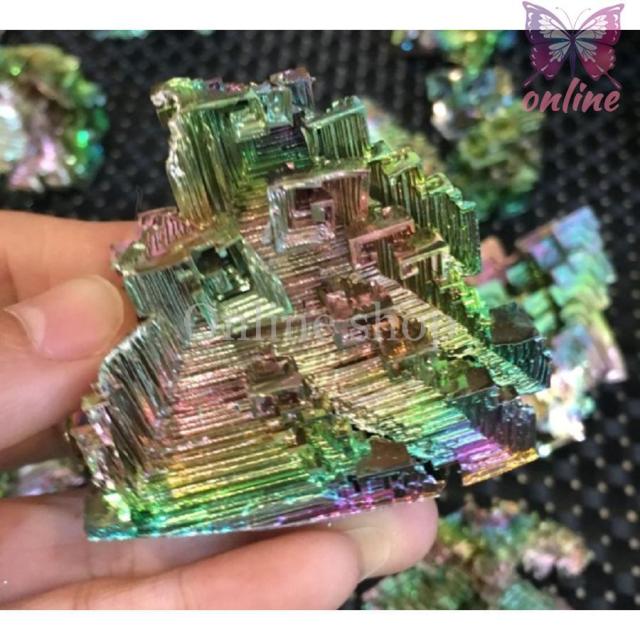 ビスマス結晶 レアメタル 200g 迷宮と階段 結晶 高品質 天国への階段 虹色の金属 ビスマス 虹色 風水 パワーストーン 天然石 原石 贈り物_4