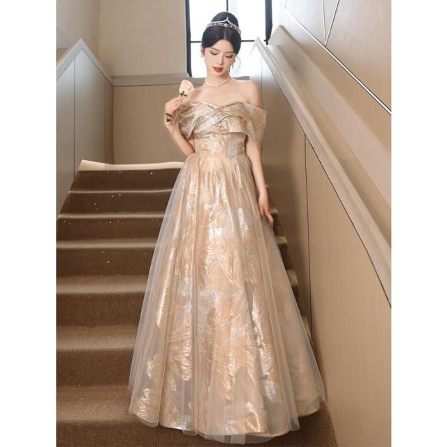 ロングドレス 演奏会 安い カラードレス ゴールド シルバー 花嫁 カクテルドレス 結婚式 イブニングドレス 二次会 フォーマル 発表会 パーティードレス_4