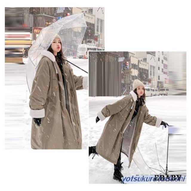 裏ボアコート モッズコート レディース 中綿コート ロングコート 裏