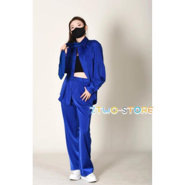 ダンス衣装 セットアップ シャツ パンツ ジャズヒップホップ メンズ レディース キッズ ダンス衣装 K-POP 韓国 白 赤 青 黒 グレー 紫_13