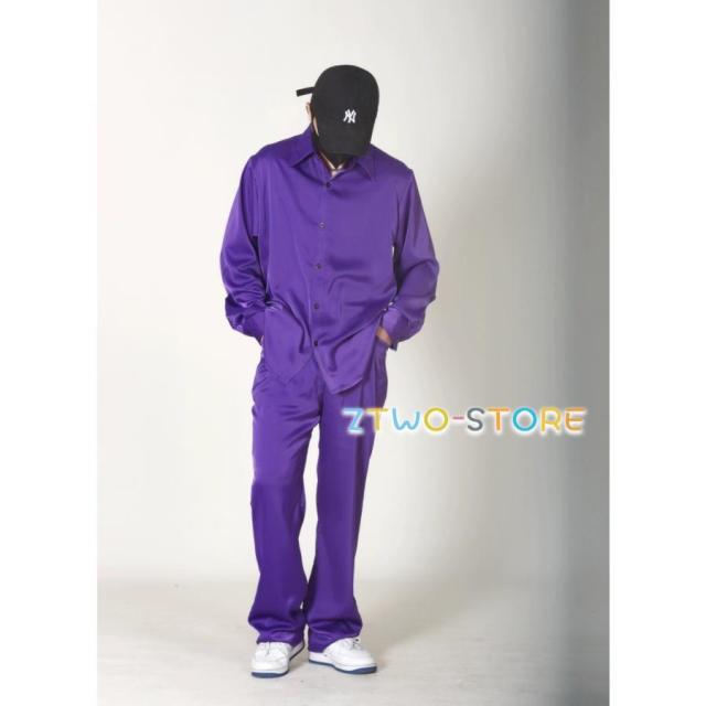 ダンス衣装 セットアップ シャツ パンツ ジャズヒップホップ メンズ レディース キッズ ダンス衣装 K-POP 韓国 白 赤 青 黒 グレー 紫_15