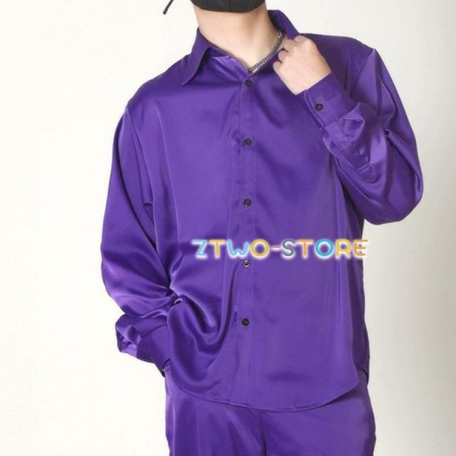ダンス衣装 セットアップ シャツ パンツ ジャズヒップホップ メンズ レディース キッズ ダンス衣装 K-POP 韓国 白 赤 青 黒 グレー 紫_16
