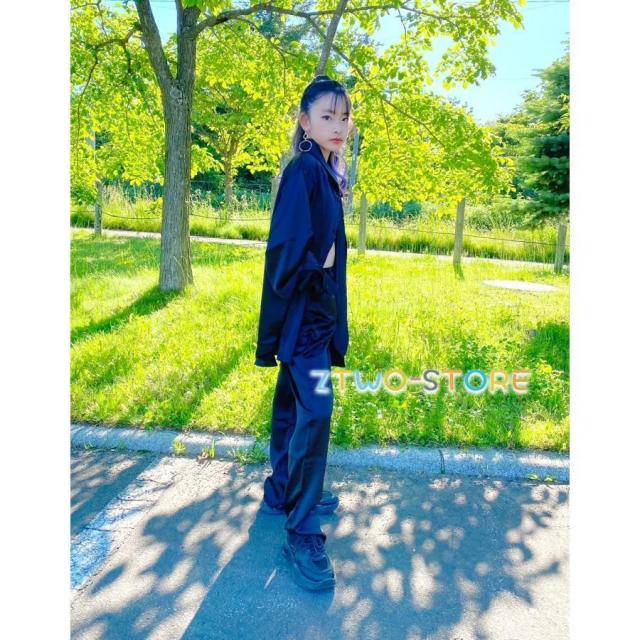 ダンス衣装 セットアップ シャツ パンツ ジャズヒップホップ メンズ レディース キッズ ダンス衣装 K-POP 韓国 白 赤 青 黒 グレー 紫_5