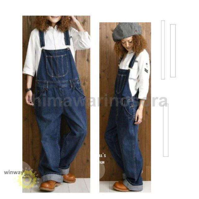 サロペット オーバーオール レディース カウボーイ ワイトパンツ ロングパンツ ゆったり ボトムス 大きいサイズ カジュアル 春秋 オシャレ 着痩せ おしゃれ