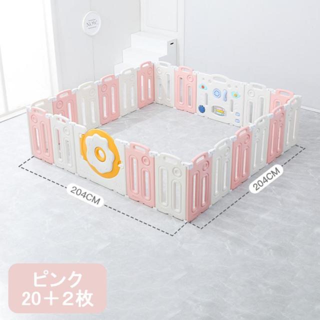 ベビーサークル 赤ちゃん セーフティガード ジョイント式 ハイ 滑り止め付 簡単組立 子供部屋 ベビーゲート サークル スペース セーフティグッズ_5