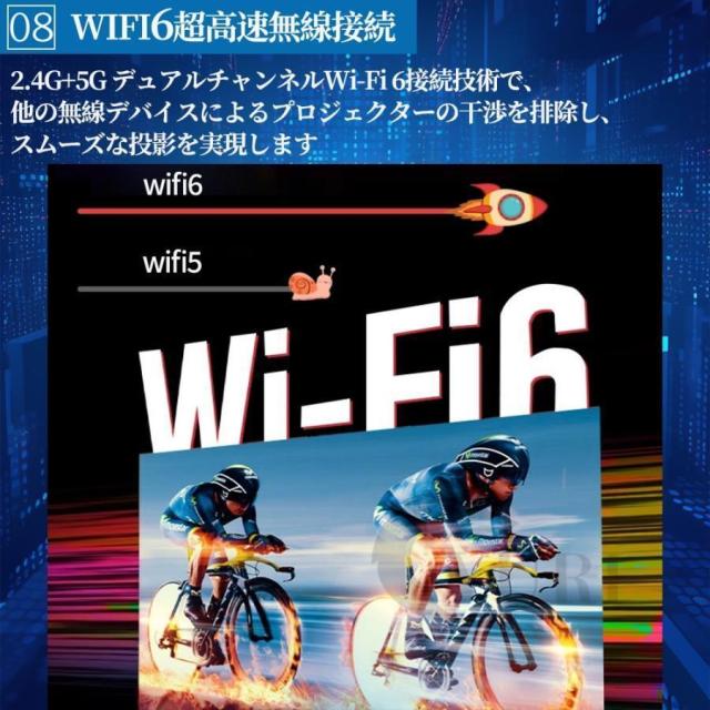 プロジェクター本体 家庭用 小型 4K対応 高輝度 自動台形補正 10000lm プロジェクター 5G WiFi6 Bluetooth5.2 短距離投影 HIFIスピーカー内蔵 Android TV 11.0_9