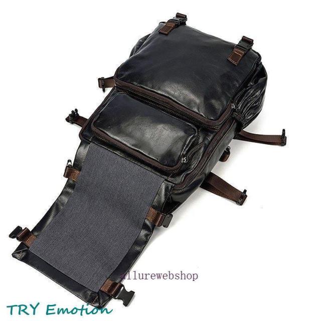 本革 リュックサック 男女兼用 オイルレザー 撥水 柔らかい 高級本革