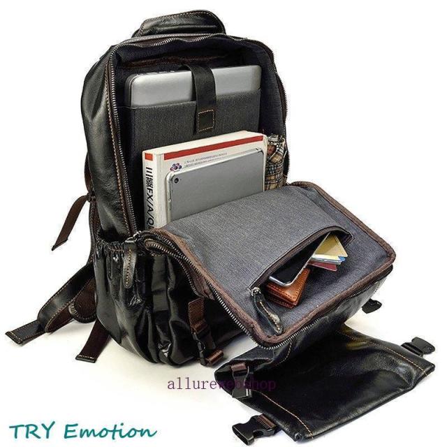 本革 リュックサック 男女兼用 オイルレザー 撥水 柔らかい 高級本革