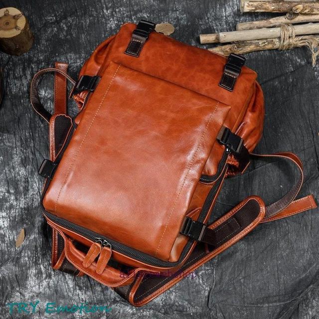 本革 リュックサック 男女兼用 オイルレザー 撥水 柔らかい 高級本革