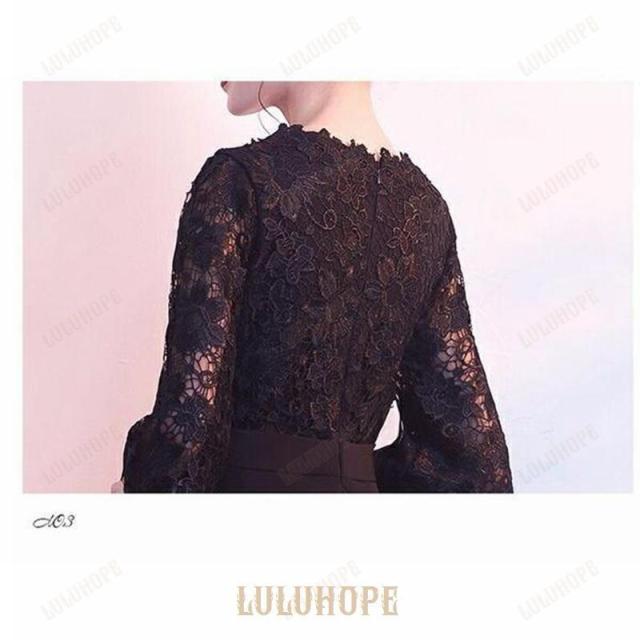 ロングドレス 母親 結婚式 黒 パーティードレス ロング丈 ミモレ丈 ワンピース 小さいサイズ 大きいサイズ 袖付き ブラック 大人 ピアノ 発表会