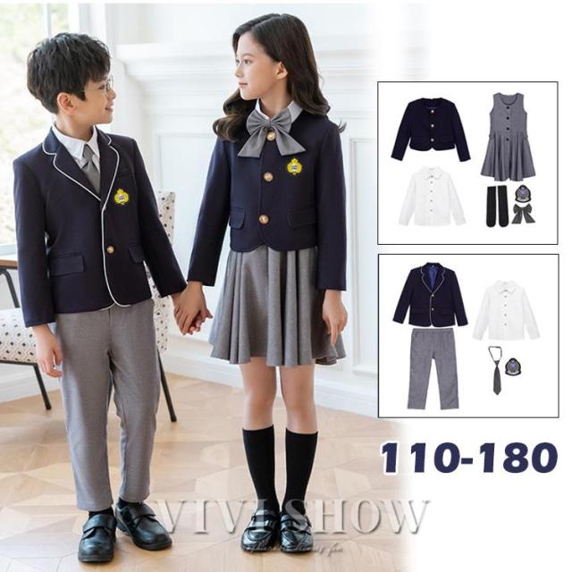 キッズ スーツ 女の子 男の子 子供スーツ 制服 セットアップ 5点セット 小学生 ジュニアスーツ お受験 発表会 卒園式 小学校 卒業式