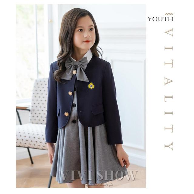 キッズ スーツ 女の子 男の子 子供スーツ 制服 セットアップ 5点セット 小学生 ジュニアスーツ お受験 発表会 卒園式 小学校 卒業式_12