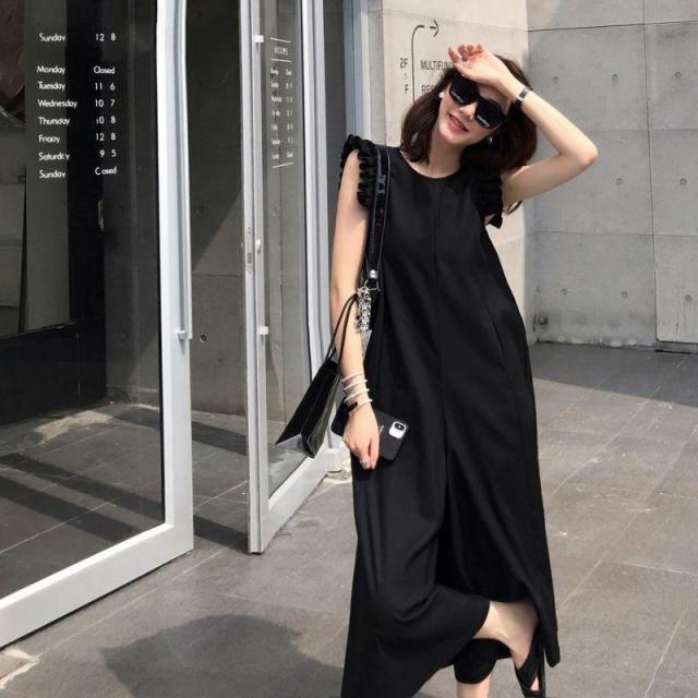 ラッシュガード オールインワン レディース 体型カバー ママ ゆったり 夏 おしゃれ きれいめ 黒