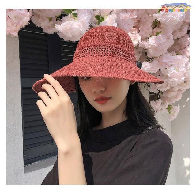 サンバイザー レディース 日よけ帽子 つば広帽子 ハット 夏 つば広ハット 帽子 折り畳み 日除け帽子 マジックテープ キャップ サンバイザー