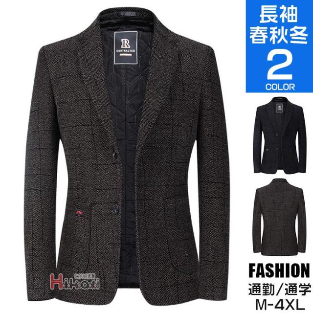 テーラードジャケット メンズ メルトン ビジネスコート 厚手 ブレザー アウター 冬物 中綿 あったか きれいめ オフィス 秋冬