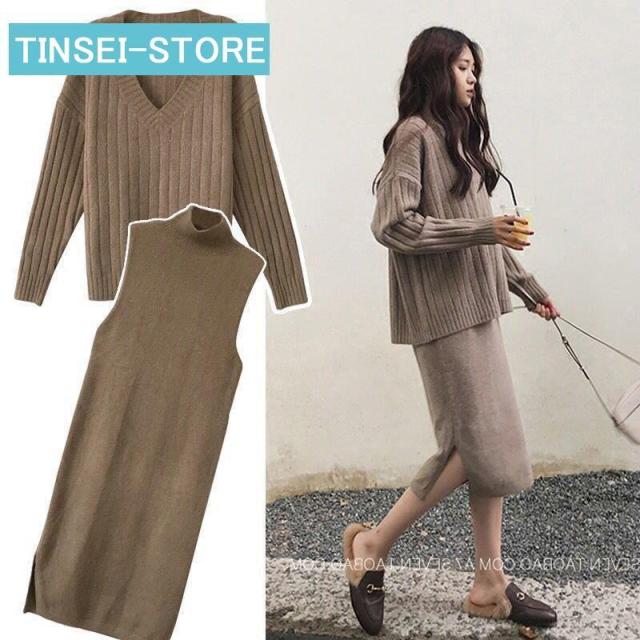 マタニティ ワンピース セットアップ ニットワンピース 妊娠 セーター ニットワンピ 産前 産後 マタニティウェア レディース 妊娠服 大きいサイズ 春 秋