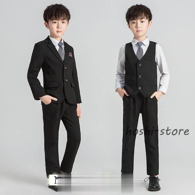 フォーマル スーツ 子供スーツ 男子 卒業式 豪華セット 子ども服 フォーマルスーツ 男の子 小学校 入学式 卒園式 ツイエロード スーツ タキシード 結婚式 発表会_3