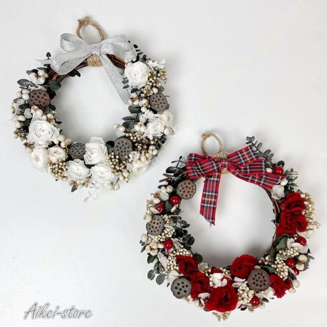 クリスマスリース リース 玄関 クリスマスライト 花輪 壁掛け クリスマス用 デコレーションライト クリスマス雑貨 クリスマスツリー 北欧風 オーナメント