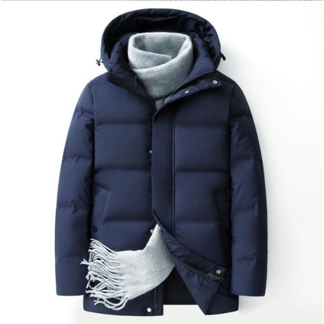 防寒着 ダウンコート メンズ 厚手 白ダウン アウター 軽い ダウンジャケット フード付き ビジネス 冬服 40代 50代