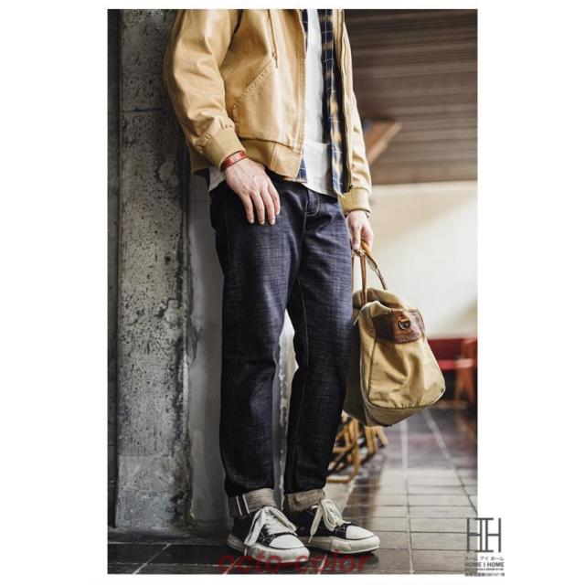 13.5oz DENIM デニム デニムパンツ メンズ ストレッチ ジーンズ 赤耳 ストレート ジーパン ヴィンテージ セルビッチ 大きいサイズ インディゴ Gパン ズボン
