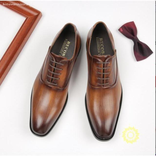 ビジネスシューズ メンズ 革靴 本革 高級紳士靴 ストレートチップ フォーマル 内羽根 幅広EEE_2