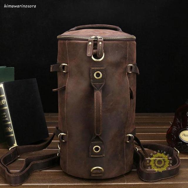 リュック メンズ リュックサック 本革 デイパック ビジネス バックパック レザー 通勤通学 旅行 出張 アウトドア 自転車鞄 カバン