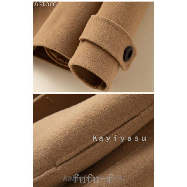 ウールジャケット レディース ウールコート リバーコート ダブルフェイス ラシャコート カシミヤ 洋服 アウター 冬 Pコート 通勤 OL エレガント_6
