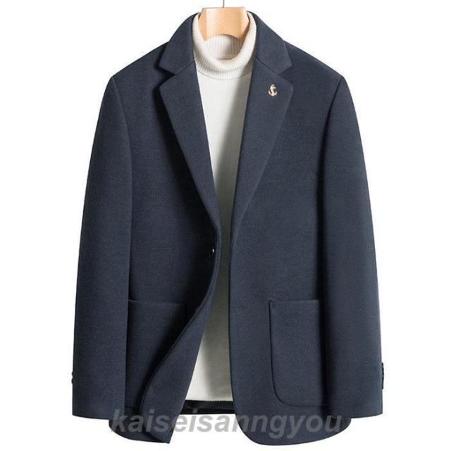 テーラードジャケット メンズ 紳士服 スーツ フォーマル 裏起毛 ブレザー 秋冬 アウター シングルスーツ 大きいサイズ ビジネス ジャケット 厚手_1