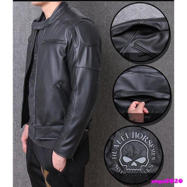 革ジャン レザージャケット バイクジャケット ライダース ジャケット 本革 牛革 防風 防寒 バイクウェア レザー お洒落 革ジャン メンズ_14