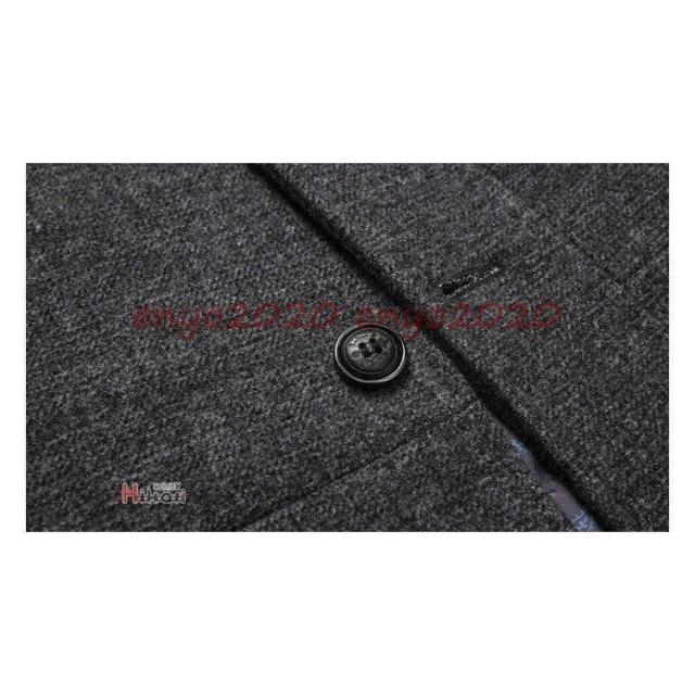 チェスターコート メンズ ウール アウター ビジネスコート 冬服 秋服 中綿入 40代 50代 防寒 暖かい マフラー脱着可_15