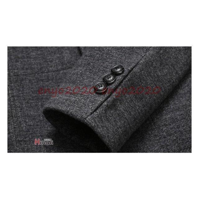 チェスターコート メンズ ウール アウター ビジネスコート 冬服 秋服 中綿入 40代 50代 防寒 暖かい マフラー脱着可_16