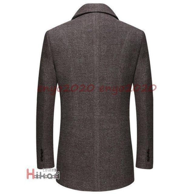 チェスターコート メンズ ウール アウター ビジネスコート 冬服 秋服 中綿入 40代 50代 防寒 暖かい マフラー脱着可_7