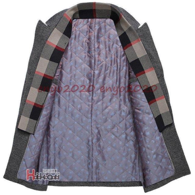 チェスターコート メンズ ウール アウター ビジネスコート 冬服 秋服 中綿入 40代 50代 防寒 暖かい マフラー脱着可_8