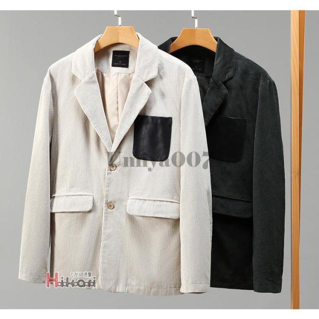 ジャケット メンズ 秋冬 テーラードジャケット コーデュロイ アウター ブレザー ゴルフ ビジネス カジュアル スリム 暖か