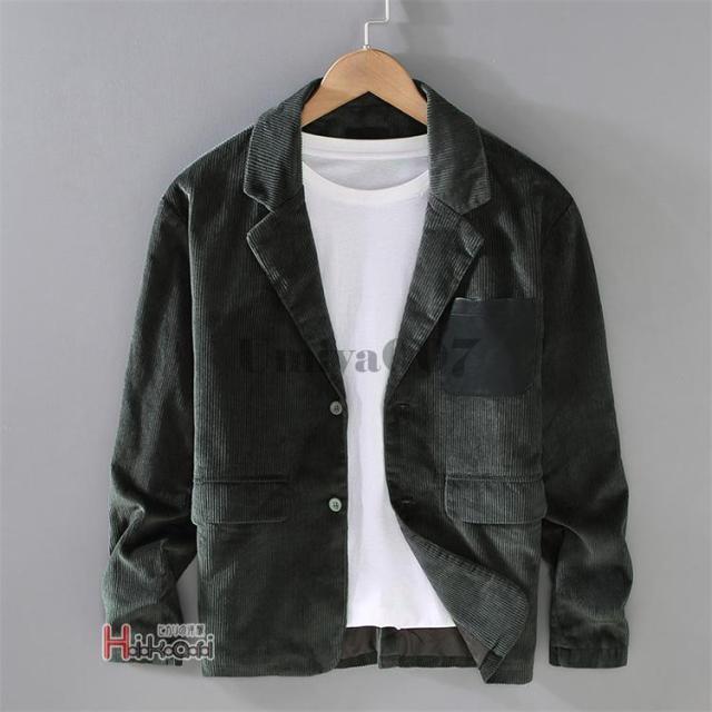 ジャケット メンズ 秋冬 テーラードジャケット コーデュロイ アウター ブレザー ゴルフ ビジネス カジュアル スリム 暖か
