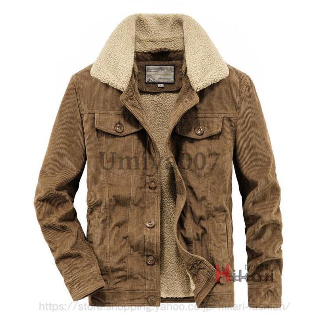 ボアブルゾン メンズ コーデュロイ ジャケット 裏ボア ミリタリージャケット N1 防寒 裏起毛 冬服 秋冬 厚手 アウター