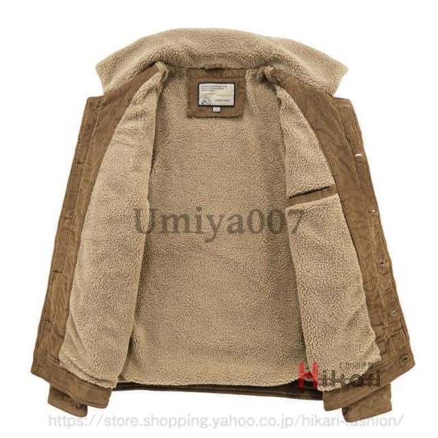 ボアブルゾン メンズ コーデュロイ ジャケット 裏ボア ミリタリージャケット N1 防寒 裏起毛 冬服 秋冬 厚手 アウター