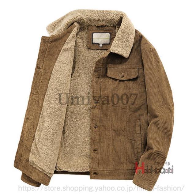 ボアブルゾン メンズ コーデュロイ ジャケット 裏ボア ミリタリージャケット N1 防寒 裏起毛 冬服 秋冬 厚手 アウター