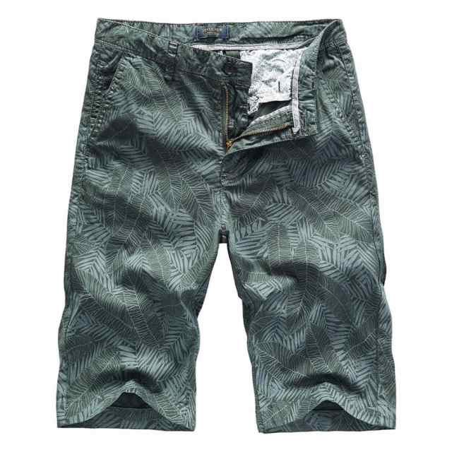 ショートパンツ カーゴパンツ メンズ 総柄 ボタニカル柄 プリント リゾート カジュアル 膝丈 夏物 涼しい オシャレの通販は